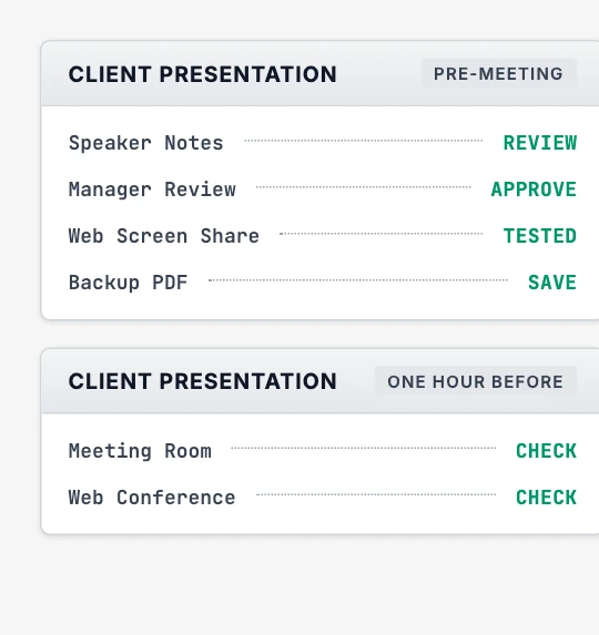 Client Presentation Checklist